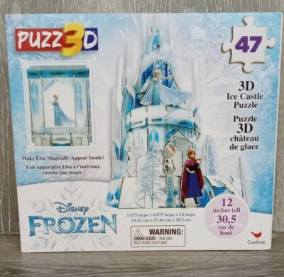 Disney Frozen 3D Ice Castle Puzzle 47 Pieces Use Phone To Make Elsa Appear NEW - Image 1 of 4