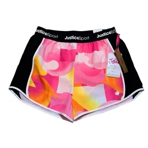 Justice Sport Girls Size L (12/14) ColorSplash Shorts With Attached Brief NWT - Picture 1 of 6