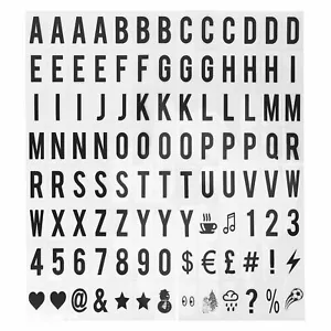 104pcs Cinematic Lightbox Replacement Letters & Numbers Signs black for A4 LigS4 - Imagen 1 de 9