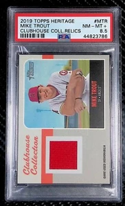 Mike Trout - 2019 Topps Heritage #MTR Clubhouse Relics - PSA 8.5 - Angles - Picture 1 of 3