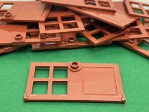 LEGO Door, 1 x 4 x 6 With 4 Panes & Stud Handle / No. 60623 / 2 Pieces Per Order - Picture 1 of 12