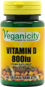Veganicity Vitamin D 800iu - 90 Tablets - Picture 1 of 1