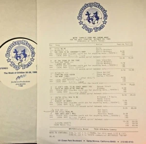 RADIOSENDUNG: TOP 10 10/20/86 INTERVIEWS: RANDY TRAVIS, STEVE WARINER, GATLIN BROS - Bild 1 von 1