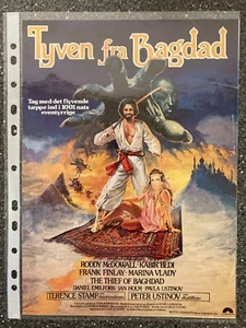 Il ladro di Baghdad Kabir Bedi Roddy McDowall 1978 comunicato stampa danese - Foto 1 di 2