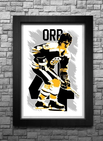 BOBBY ORR art print/poster BOSTON BRUINS FREE S&H! JERSEY Cover
