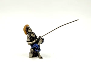 Hudson Pewter Villagers 7356 Craig Boy Fishing LaRocca Made in the USA - Picture 1 of 8