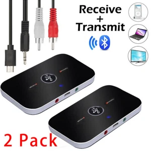 2x Bluetooth Transmitter & Receiver Wireless Adapter For Home stereos/speakers - Picture 1 of 12