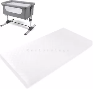 Kinderkraft Neste Bedside Crib Quilted Mattress Squar Corner BREATHABLE 90x52cm - Picture 1 of 5