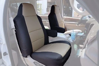 FUNDAS DE ASIENTO DELANTERAS PARA FORD EXCURSION 2000-2005 NEGRO/BEIGE A MEDIDA Foto 1 de 4