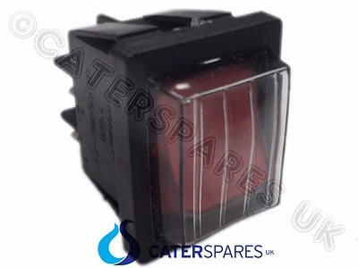 BUFFALO N146 RED ROCKER DOUBLE POLE SWITCH BAIN MARIE / GRIDDLE / CONTACT GRILL