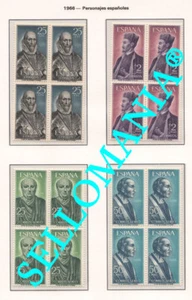 1966 ALVARO DE BAZAN SENECA SAN DAMASO DAZA VALDES 1705 / 08 ** MNH B4 TC21791 - Imagen 1 de 1