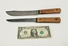 Old Hickory True Edge Ontario Knife - LOT of 2 Butcher and Paring Knives Vintage