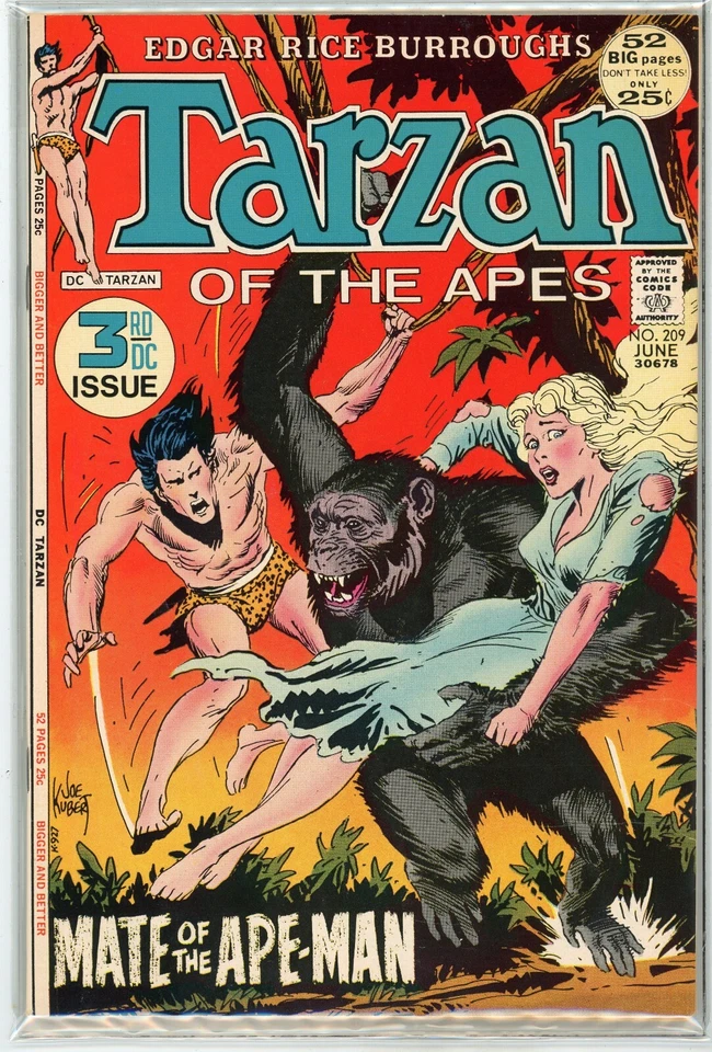 TARZAN #209 NM 9.4 AWESOME KUBERT COVER - Image 1 of 1