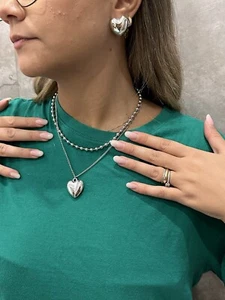 Collana doppio Filo Con Cuore - Foto 1 di 2