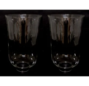 Hurricane Shades Clear Glass for Candle Holders 5.75"Dia 9.75"Tall Set/2 - Picture 1 of 6