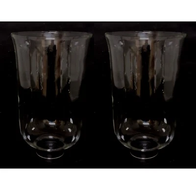 Hurricane Shades Clear Glass for Candle Holders 5.75"Dia 9.75"Tall Set/2 - Image 1 of 4