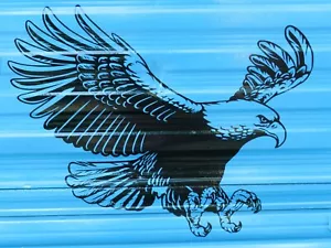 Flying eagle decal vinyl graphics camper trailer large sticker marine army 23x36 - Picture 1 of 1