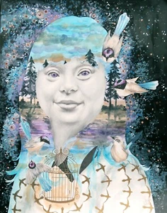 Down Syndrom Disability Pride Birds Galaxy Nature Beauty - ACEO Print 9 of 10 - Bild 1 von 1