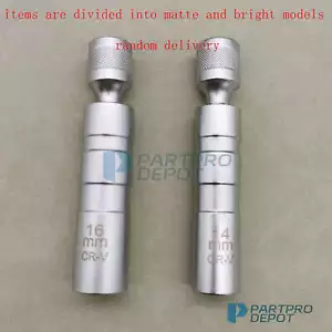 14MM 16MM Thin Wall Magnetic Swivel Spark Plug Socket 12-Point Removal Tool US - Picture 1 of 12
