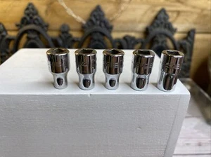 Snap On Tools - Lot Of 5 Shallow Sockets,1/4” Drive,6pt TM6 TM7 TM8 TM9 TM10 - Picture 1 of 4