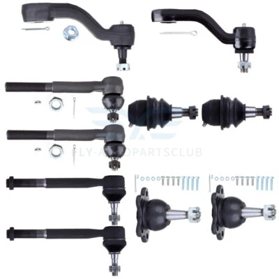For Chevrolet K1500 Suburban K2500 10x Ball Joints Tie Rods Pitman Idler Arm Kit - Image 1 of 4
