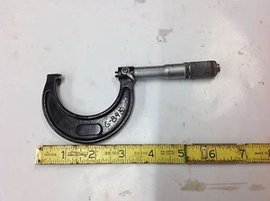 Micrómetro exterior marca desconocida de 1-2" con grabados, puntas de carburo. lote # G-895 - Imagen 1 de 4