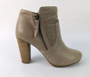 Botas al tobillo Geox beige de tacón alto Reino Unido 5 Eu 38 - Imagen 1 de 6