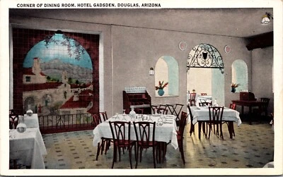 Douglas Arizona Hotel Gadsden Corner of Dining Room Vintage Postcard - Image 1 of 2