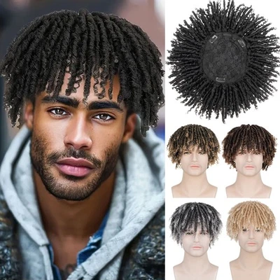 Peruca curta Dreadlock afro cabelo topper para mulheres/homens Locs peça de cabelo perucas toupee - Imagem 1 de 4