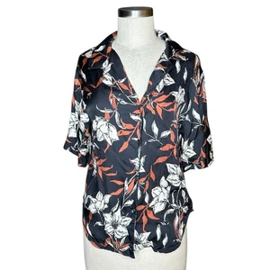 RAG & BONE schwarz weiß Stute Blumen Button Down Shirt Damen Gr. XS DEFEKT - Bild 1 von 9
