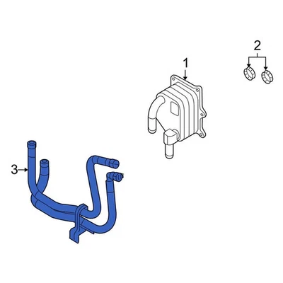 For Ford Police Interceptor Utility 13-19 Ford Engine Oil Cooler Hose Assembly - Image 1 of 4