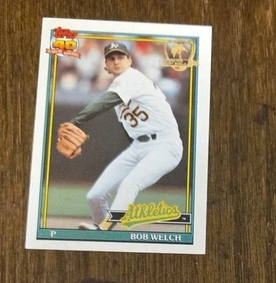 1991 Bob Welch Topps Desert Shield BB Card -NrMt - Image 1 of 2