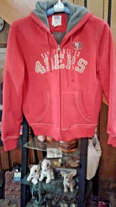 Woman/NFL 49ers Hooded Sweatshirt San Francisco XL 23 across chest / 23 ins Long - Picture 1 of 9
