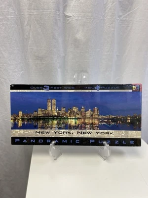 Rompecabezas panorámico hobby vintage sellado-New York World Trade Center torres gemelas Foto 1 de 4