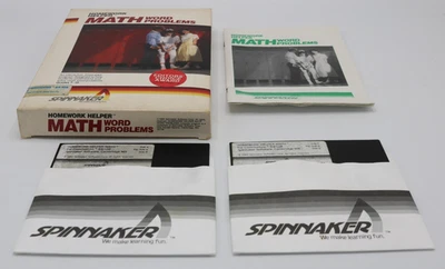 (1985) Homework Helper Math Word Problems Spinnaker Commodore 64 CIB UNTESTED - Image 1 of 4