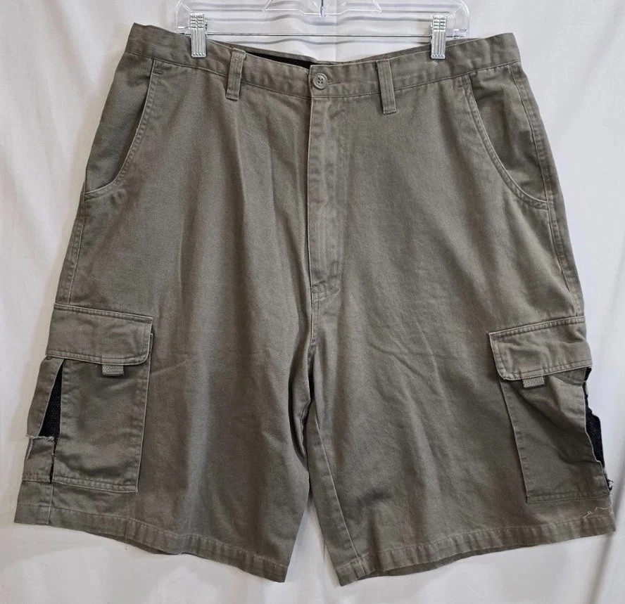 Pantalones Cortos Cascade Para Hombres 38 Verde Oliva Algodón Informal Exterior Senderismo Bolsillos de Carga Foto 1 de 4