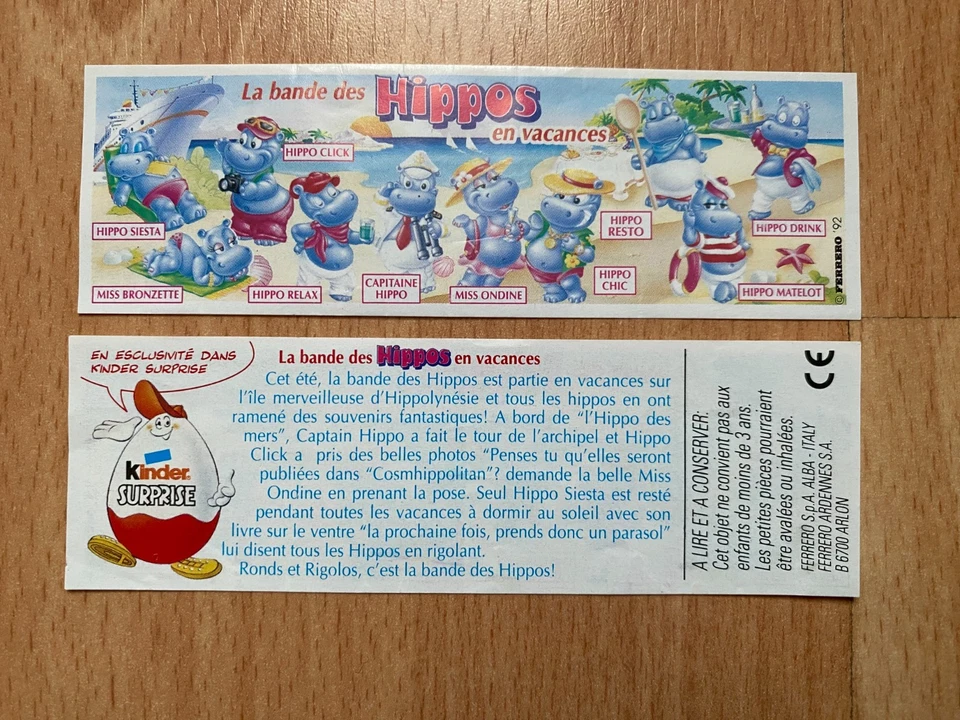 Ü Ei  1BPZ Happy Hippos Holiday : La bande des Hippos en vacances 1995, F - Bild 1 von 1
