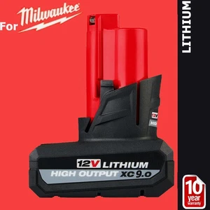 Batería de repuesto original para Milwaukee M12 LITHIUM XC 9,0Ah 12V 48-11-2402 M12B6 nueva - Imagen 1 de 13