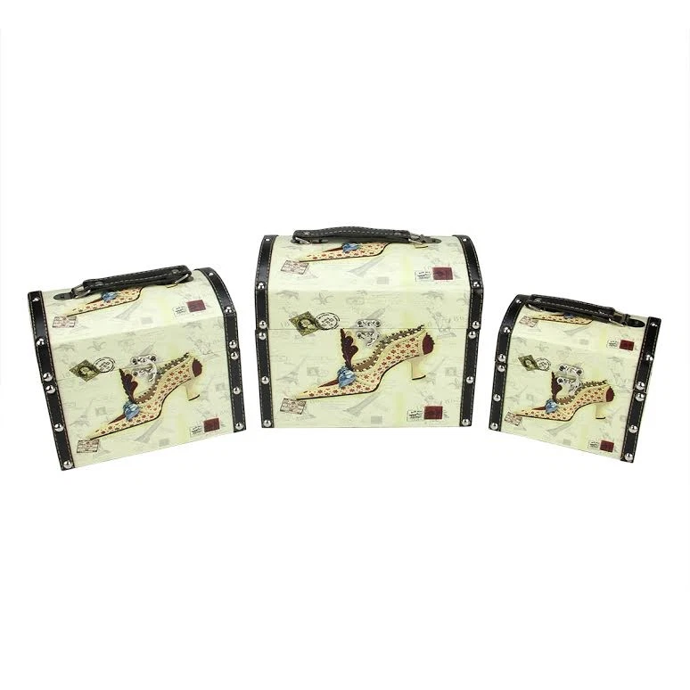 Northlight Set of 3 Vintage-Style Stiletto Decorative Wooden Storage Boxes 10" - Image 1 of 1