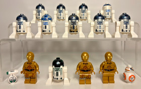 LEGO Star Wars Minifigure Lot x15 &ndash; R2-D2, BB-8, C-3PO, Astromechs Bundle