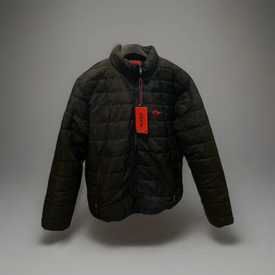 New Hugo Boss Puffer Jacket Size X-Large Black Mens Full Zip Winter Jacket - Image 1 of 4