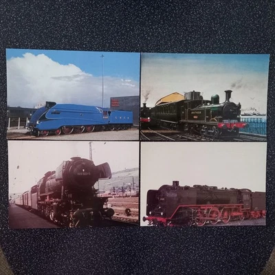 Postcards x 4 Trains Railway Steam Locomotives Lot 24 - Image 1 of 2