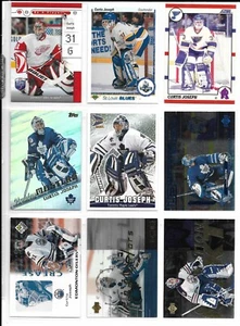 RIESIGES CURTIS CUJO JOSEPH 80 KARTEN 60 VERSCHIEDENE LOT a MAPLE LEAFS BLUES + mit 2 RC - Bild 1 von 1