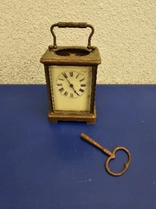 19th Century Miniature Brass 8-Day Carriage Clock.👁Read. Fast Shipping! - Picture 1 of 14