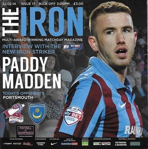 Football Programme>SCUNTHORPE UNITED v PORTSMOUTH Feb 2014 - Picture 1 of 1