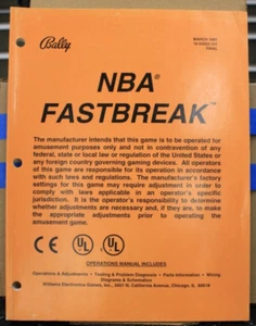NBA Fastbreak Pinball Manual - Bally - 1997 - Picture 1 of 3