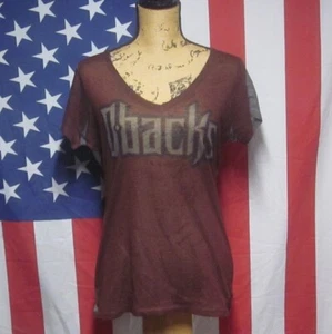 ARIZONA DIAMONDBACKS juniors lrg see-thru rattlesnake T shirt sexy baseball tee - Picture 1 of 5