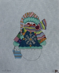 Renaissance Designs Handpainted Needlepoint Canvas LG Snowman 13mesh 11.5x8 106R - Picture 1 of 3