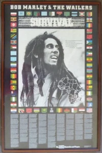 Vintage 1979 Original Bob Marley Survival Poster Tuff Gong Reggae 23 3/4" x 37" - Picture 1 of 7