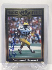 DESMOND HOWARD GOLD AUTOGRAPHED CLASSIC FOOTBALL CARD SIGNED MICHIGAN WOLVERINES
